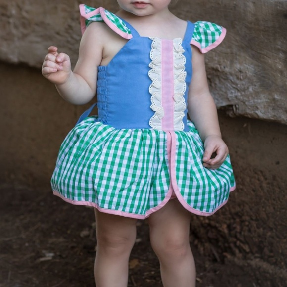 DOLLCAKE NWT Easter pics bubble ROMPER & CAPE - Picture 2 of 2